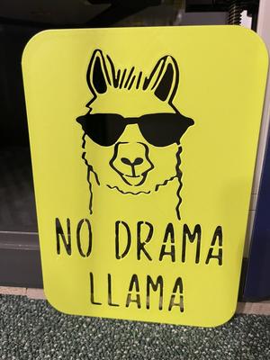No drama Llama - Template Stencil for drawing and painting