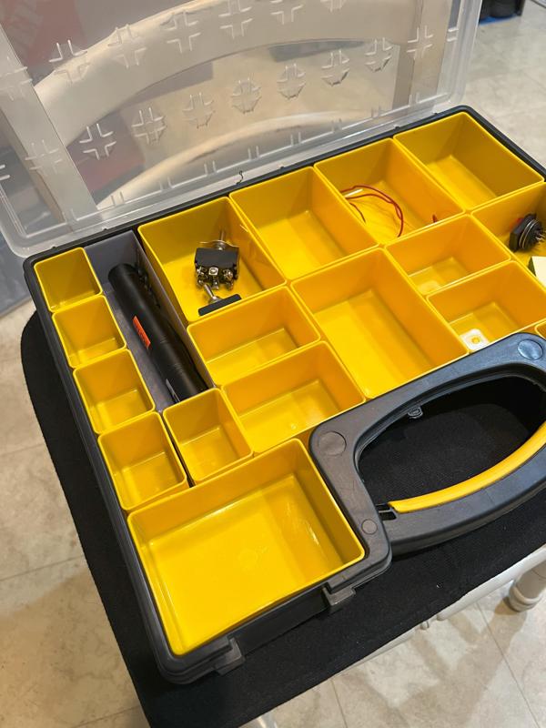 Narrow part bin for Harbor Freight Store House 20 Bin Portable Parts Storage Case