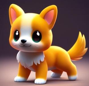 gold cute dog