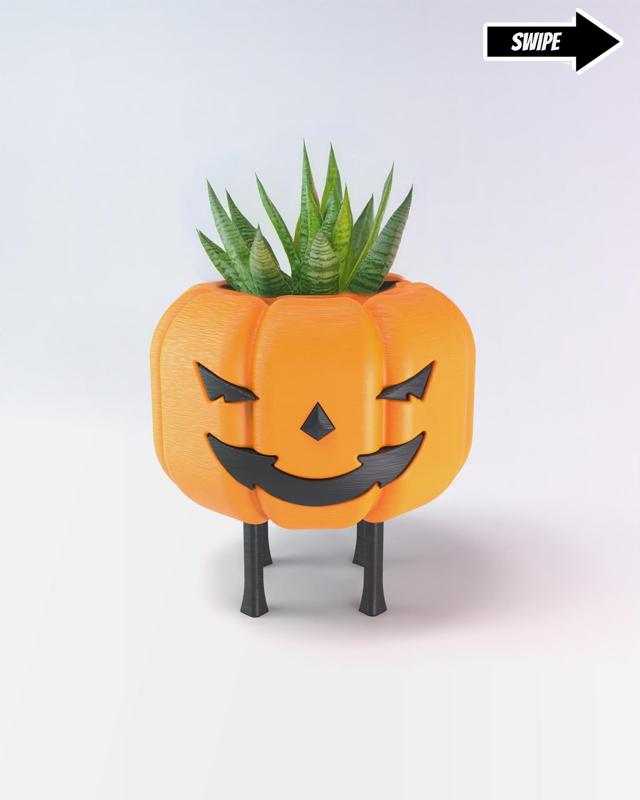 Halloween Pumpkin Planter
