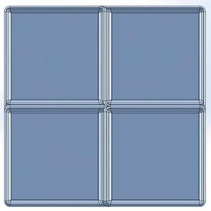 Desk organizer with square elements