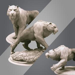 3 saber-toothed tigers