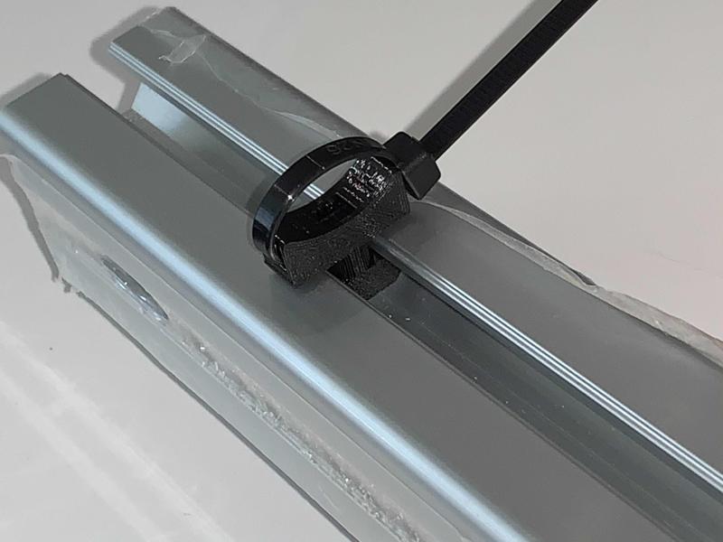 4040 extrusion twist mount for zip tie