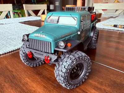 SCX24 Power Wagon Minimal Front Bumper with Tabs