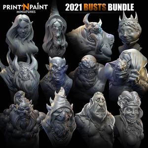 2021 Busts Bundle - Print'N Paint Miniatures
