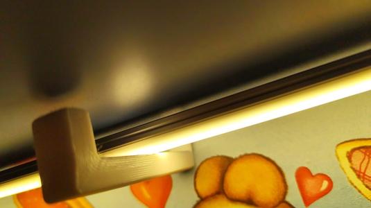 Led strip bracket for shelf or bed