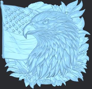 Eagle with American Flag