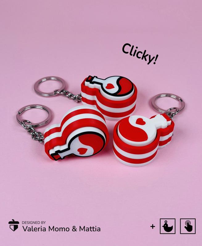 Love Potion Clickers! Clicky Toy San Valentine Keychain