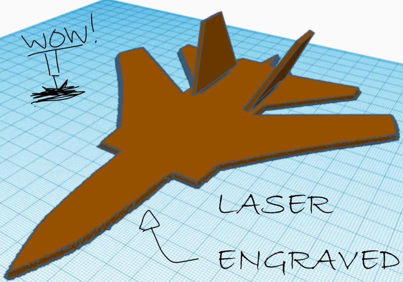 Super Cool Laser Engraved Jet