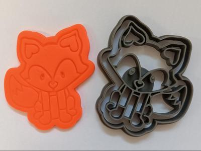 Cookie cutter stamp fox no.1