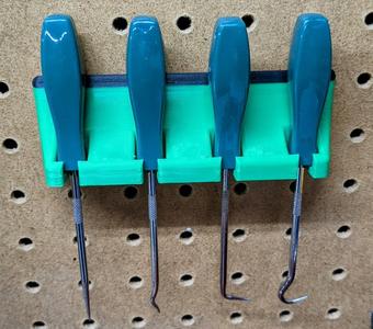 O-ring and oil seal puller/screwdriver peg board holder