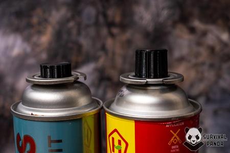 Two version of caps for tourist gas tank