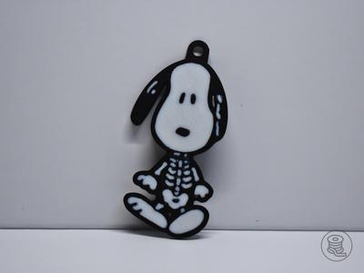 Snoopy Skeleton Keychain