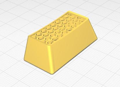 backspace keycap with hexagon top