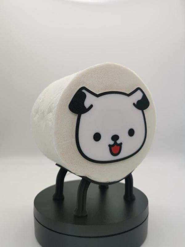 Toilet Paper Decor Holder Dog Puppy Design NO GLUE