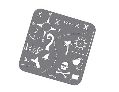 Treasure map drawing template