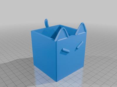 Cat Plant Pot w/drain holes