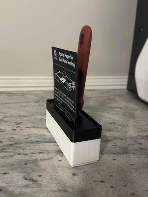 Gridfinity Storage Bin for QIDI Bed Leveling Paper and Scraper