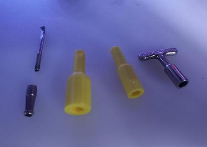 Banjo drill adapter for Paramount hex nuts - Luthier