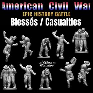 Blesses / Casualties - Epic History Battle of American Civil War -15mm scale