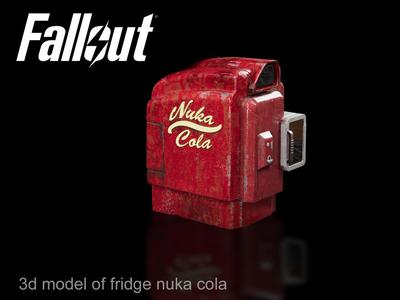 Fallout - Nuka cola Fridge - Hot 3d Model