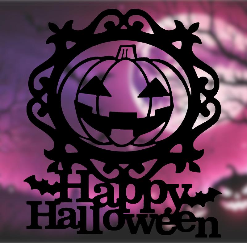 Happy Halloween Pumpkin Sign - 2D Wall Art