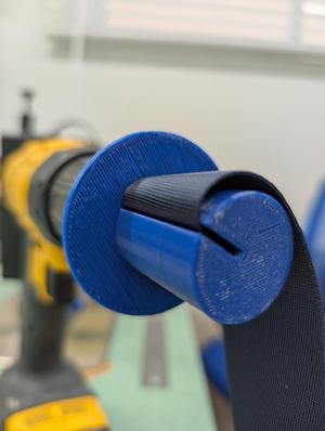 Drill roller for webbing
