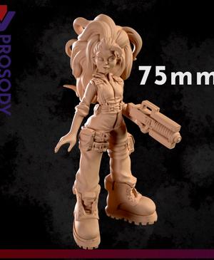 Amy, the sci fi Gunslinger - 75mm