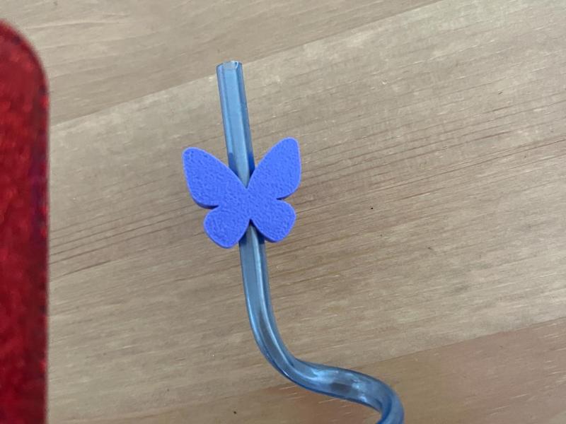 butterfly straw topper