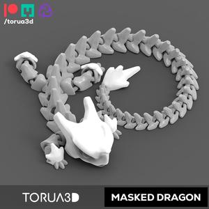Articulated Dragon 011 - Print in place - No supports - 3mf - STL