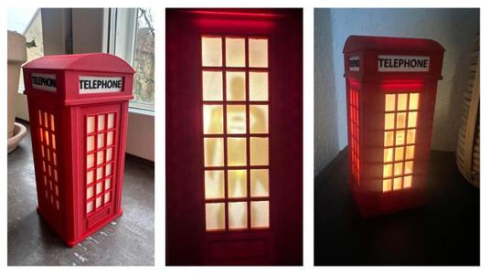 Telephone booth light box (ft. Superman)