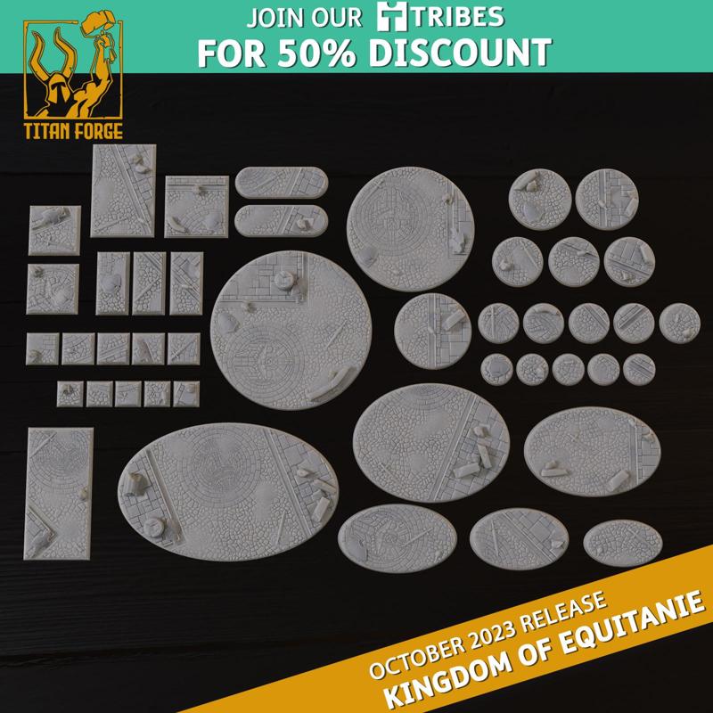 Bases - Kingdom of Equitaine - Titan Forge Miniatures September 2023