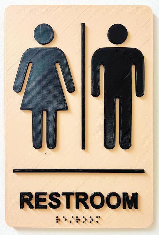 Unisex Bathroom Sign - Remix