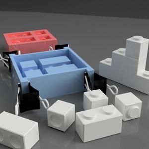 MOLD FOR CEMENT, GYPSUM LEGO BRICK CASTING