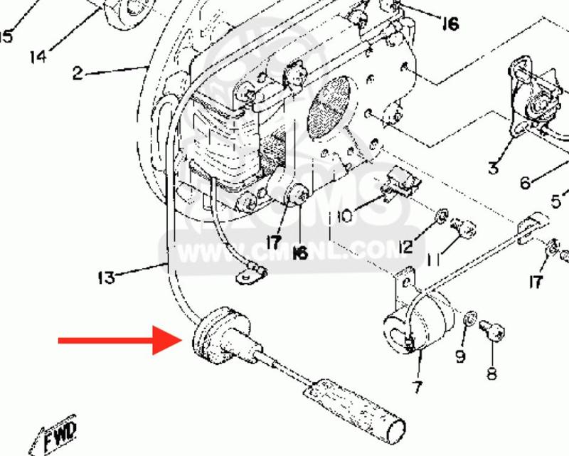 1972 Yamaha MX 250 Ignition Wire Grommet