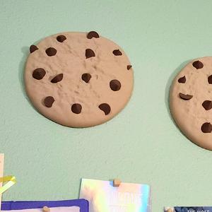 Jumbo 8" Chocolate Chip Cookie - Whole :: Hanging Wall-mount 3D Art