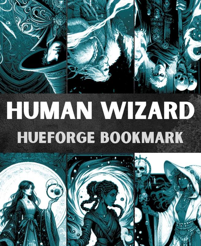 Human Wizard Bookmarks (Male & Female)
