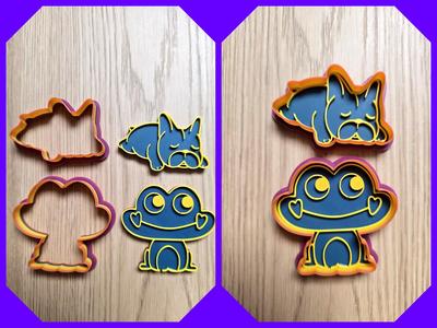 French Bulldog Frog Cookie Cutter Playdoh Stamp
