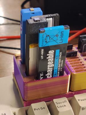 Gridfinity MiniDisc battery holder 1x1x3