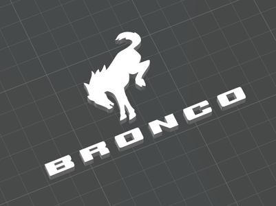 Ford Bronco Logo - 3D Printed Custom Design