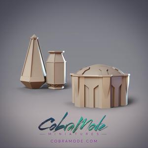Pylon and Container Scatter Terrain Pack (4pcs)