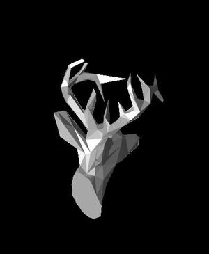 Low Poly Deer Fridge Magnet