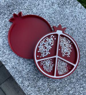 Pomegranate Rhinestone Tray