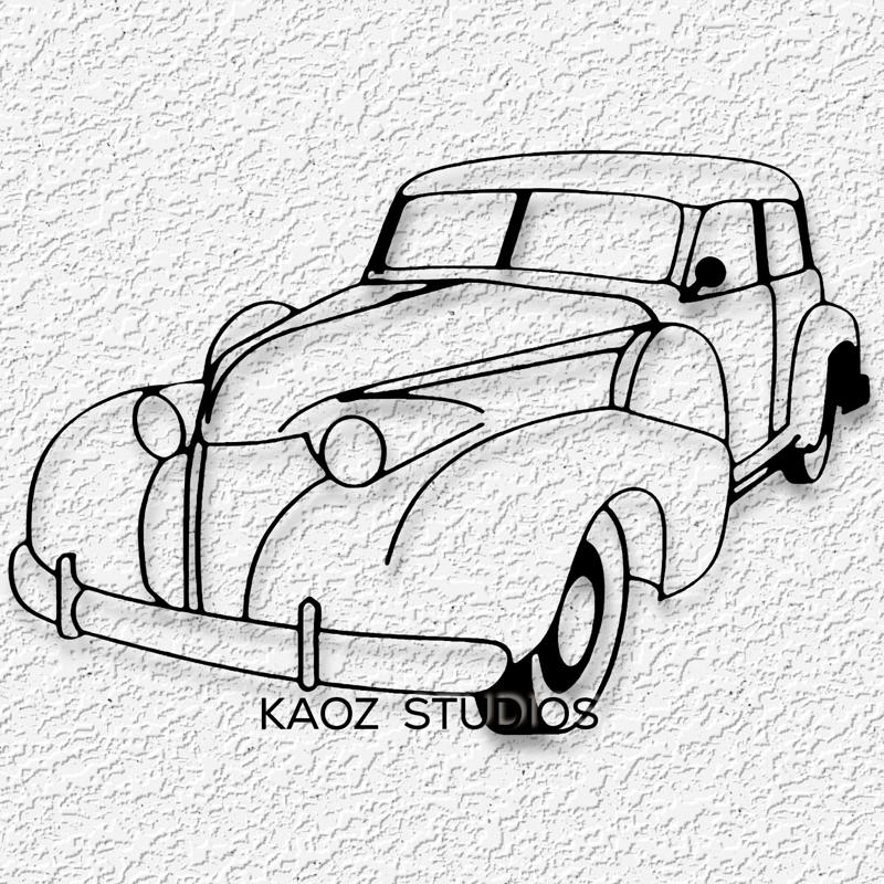 Old car wall art automobile wall decor garage decoration