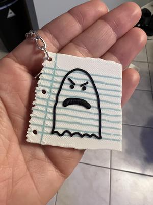 shopping ghost keychain