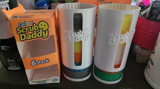 Scrub Daddy Sponge Stack Caddy with Lid 250mm Tall 6 Sponge Caddy