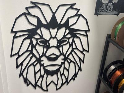Large lion 2d wall art