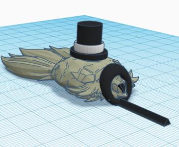 Terapagos with top hat and tie