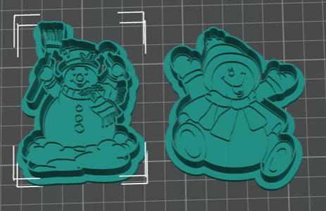 Snowman cookie cutter