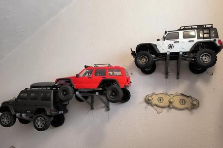 Holder for axial and other RC or wall mount shelf